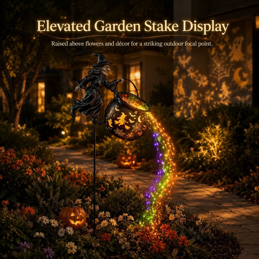 🎁Halloween Witch Cauldron Garden Light