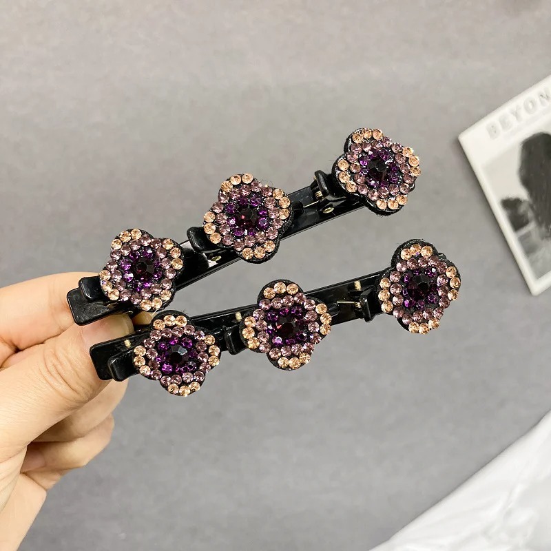 LAST DAY 68% OFF - Sparkling Crystal Stone Braided Hair Clips