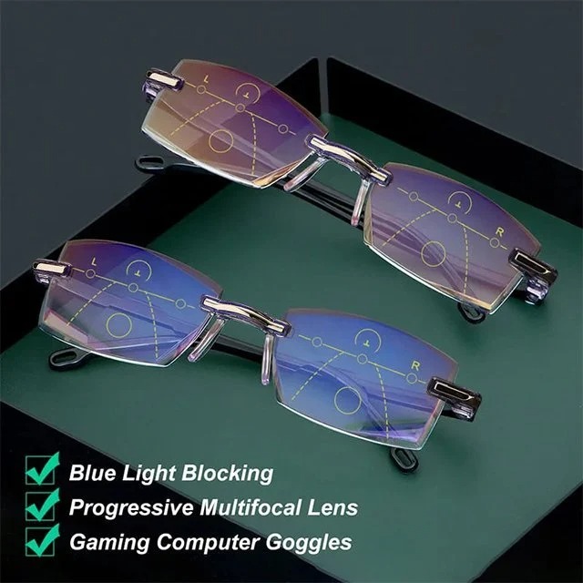 BUY 2 GET EXTRA 20% OFF - Sapphire high hardness anti blue light intelligent dual focus reading glasses