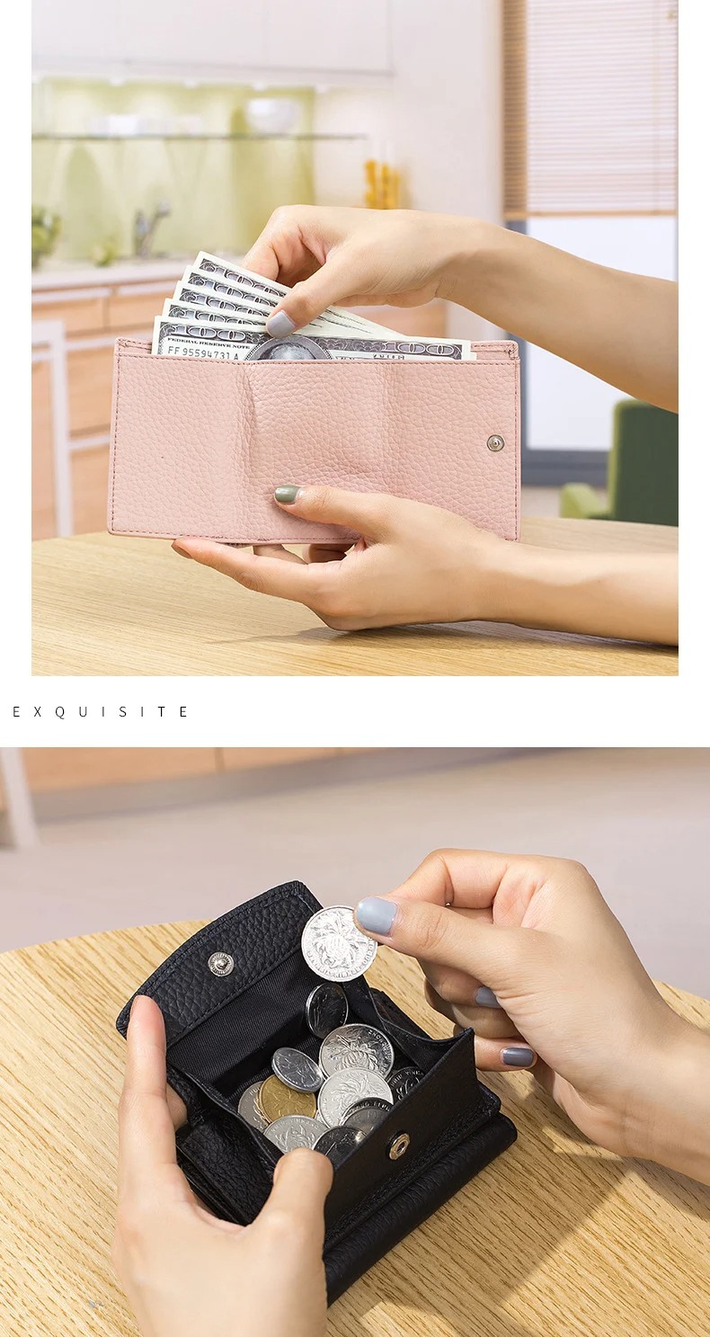 New Year Promotion 49% OFF - Leather RFID Blocking Card Holder - Pocket Mini Wallet