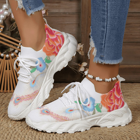 👟Last Day FREE SHIPPING Promotion 49% OFF — Floral Print Orthopedic ...