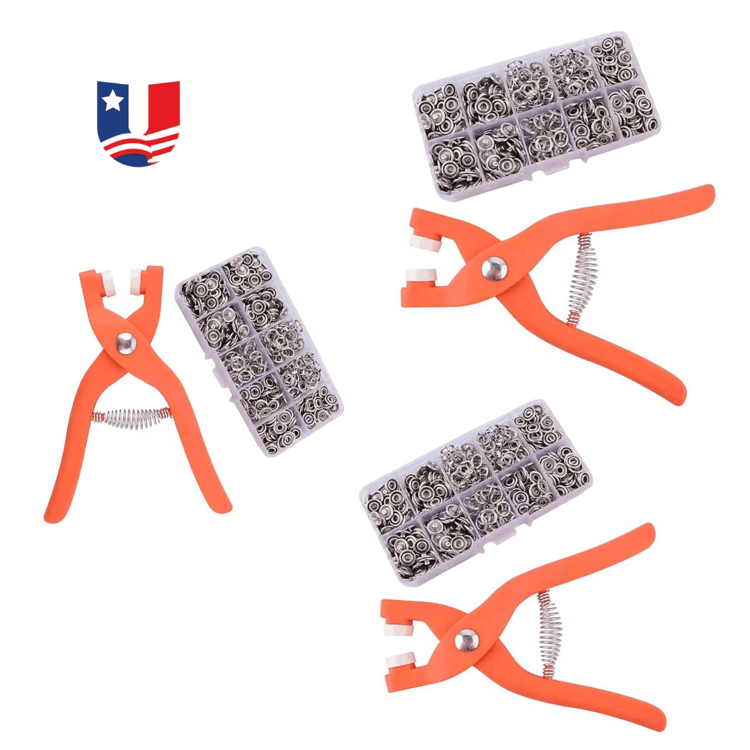 🔥LAST DAY SALE 70% OFF🔥Metal Snap Buttons with Fastener Pliers Tool Kit ...